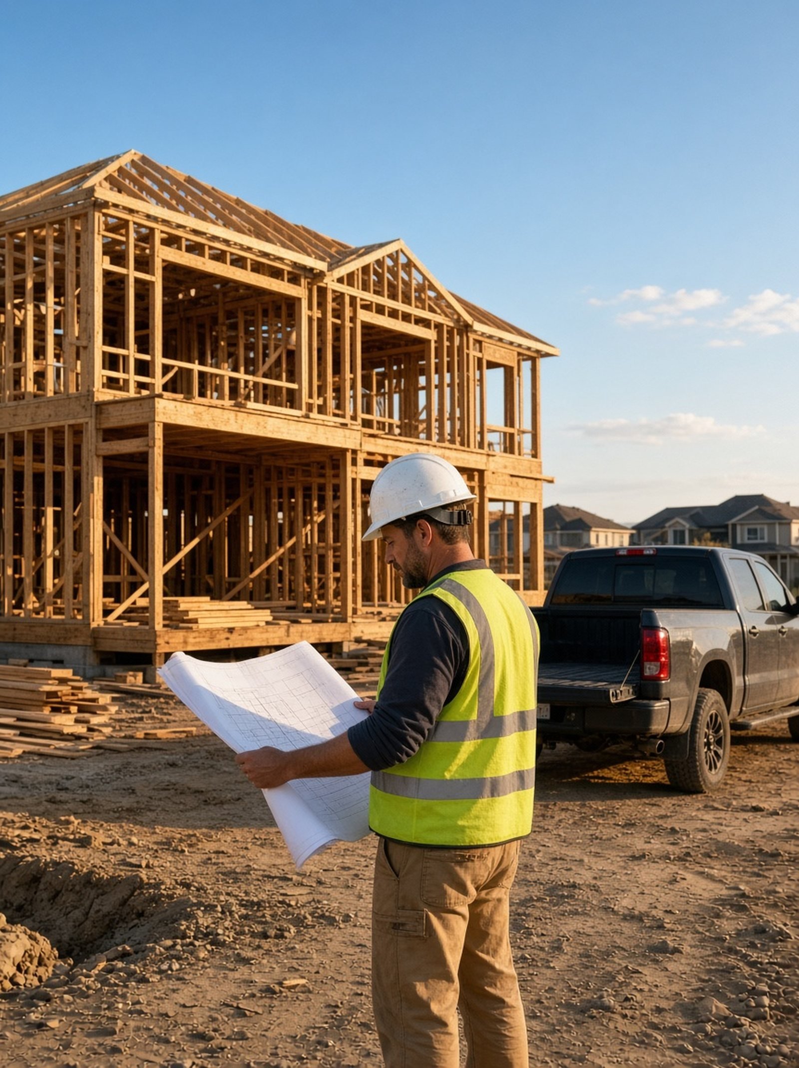 Construction worker on a job site